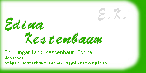 edina kestenbaum business card